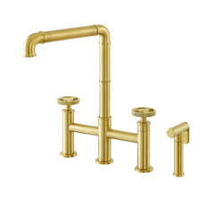 Swiss Madison Avallon Pro Widespread Kitchen Faucet with Side Sprayer SM-KF79 - The Home Selection