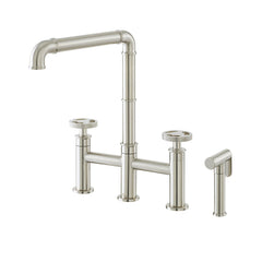 Swiss Madison Avallon Pro Widespread Kitchen Faucet with Side Sprayer SM-KF79 - The Home Selection