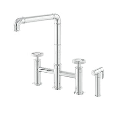 Swiss Madison Avallon Pro Widespread Kitchen Faucet with Side Sprayer SM-KF79 - The Home Selection