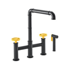 Swiss Madison Avallon Pro Widespread Kitchen Faucet with Side Sprayer SM-KF79 - The Home Selection