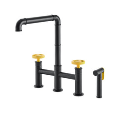 Swiss Madison Avallon Pro Widespread Kitchen Faucet with Side Sprayer SM-KF79 - The Home Selection