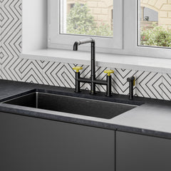 Swiss Madison Avallon Pro Widespread Kitchen Faucet with Side Sprayer SM-KF79 - The Home Selection