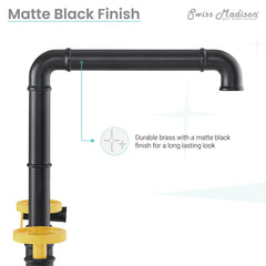 Swiss Madison Avallon Pro Widespread Kitchen Faucet with Side Sprayer SM-KF79 - The Home Selection