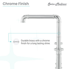 Swiss Madison Avallon Pro Widespread Kitchen Faucet with Side Sprayer SM-KF79 - The Home Selection