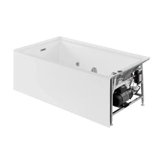 Swiss Madison Avancer 60" x 36" Left-Hand Drain Rectangular Alcove Whirlpool Bathtub with Apron - SM-AB590 - The Home Selection