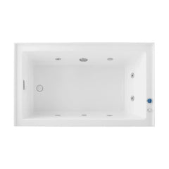 Swiss Madison Avancer 60" x 36" Left-Hand Drain Rectangular Alcove Whirlpool Bathtub with Apron - SM-AB590 - The Home Selection