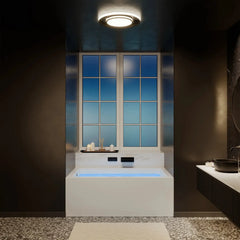 Swiss Madison Avancer 60" x 36" Left-Hand Drain Rectangular Alcove Whirlpool Bathtub with Apron - SM-AB590 - The Home Selection