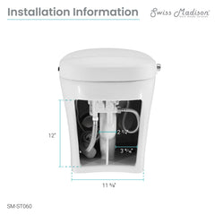 Swiss Madison ﻿﻿﻿Avancer Intelligent Tankless Elongated Toilet and Bidet, Touchless Vortex™ Dual-Flush 1.1/1.6 gpf - SM-ST060 - The Home Selection