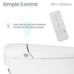 Swiss Madison ﻿﻿﻿Avancer Intelligent Tankless Elongated Toilet and Bidet, Touchless Vortex™ Dual-Flush 1.1/1.6 gpf - SM-ST060 - The Home Selection