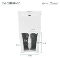 Swiss Madison Beau ﻿One-Piece Elongated Toilet Vortex™ Dual-Flush 1.1/1.6 gpf - SM-1T115 - The Home Selection