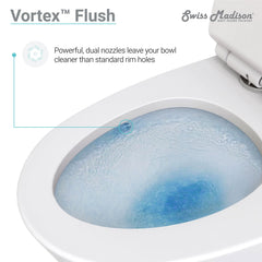 Swiss Madison Burdon One-Piece Elongated Toilet Vortex™ Dual-Flush 1.1/1.6 gpf - SM-1T111 - The Home Selection