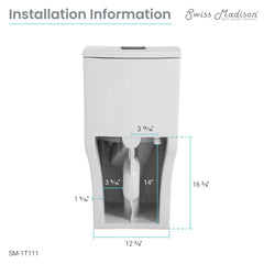 Swiss Madison Burdon One-Piece Elongated Toilet Vortex™ Dual-Flush 1.1/1.6 gpf - SM-1T111 - The Home Selection