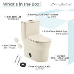 Swiss Madison Burdon One-Piece Elongated Toilet Vortex™ Dual-Flush 1.1/1.6 gpf - SM-1T111 - The Home Selection