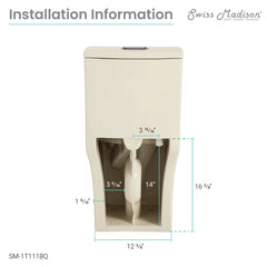 Swiss Madison Burdon One-Piece Elongated Toilet Vortex™ Dual-Flush 1.1/1.6 gpf - SM-1T111 - The Home Selection