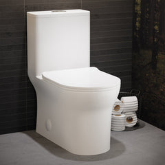 Swiss Madison Burdon One-Piece Elongated Toilet Vortex™ Dual-Flush 1.1/1.6 gpf - SM-1T111 - The Home Selection