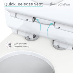 Swiss Madison Burdon One-Piece Elongated Toilet Vortex™ Dual-Flush 1.1/1.6 gpf - SM-1T111 - The Home Selection