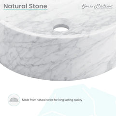Swiss Madison ﻿Cache 17" Round Vessel Bathroom Sink in Marbled Grey - SM-VSM252E - The Home Selection
