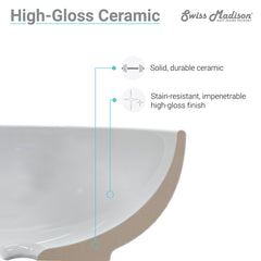 Swiss Madison Caché 21" Wall-Mount Bathroom Sink - SM-WS321 - The Home Selection