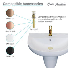 Swiss Madison Caché 21" Wall-Mount Bathroom Sink - SM-WS321 - The Home Selection