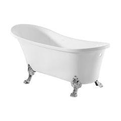 Swiss Madison Caché Single Slipper, Clawfoot Soaking Acrylic Bathtub, Clawfoot - SM-FB585CMW - The Home Selection