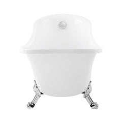 Swiss Madison Caché Single Slipper, Clawfoot Soaking Acrylic Bathtub, Clawfoot - SM-FB585CMW - The Home Selection