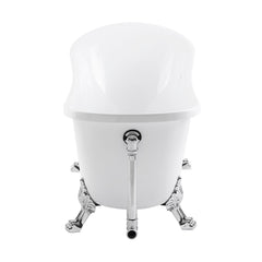 Swiss Madison Caché Single Slipper, Clawfoot Soaking Acrylic Bathtub, Clawfoot - SM-FB585CMW - The Home Selection