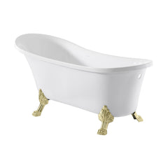 Swiss Madison Caché Single Slipper, Clawfoot Soaking Acrylic Bathtub, Clawfoot - SM-FB585CMW - The Home Selection