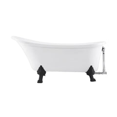 Swiss Madison Caché Single Slipper, Clawfoot Soaking Acrylic Bathtub, Clawfoot - SM-FB585CMW - The Home Selection