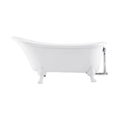 Swiss Madison Caché Single Slipper, Clawfoot Soaking Acrylic Bathtub, Clawfoot - SM-FB585CMW - The Home Selection
