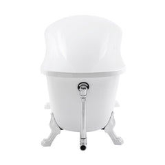 Swiss Madison Caché Single Slipper, Clawfoot Soaking Acrylic Bathtub, Clawfoot - SM-FB585CMW - The Home Selection
