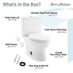 Swiss Madison Caché Two-Piece Elongated Toilet Dual-Flush 1.1/1.6 gpf - SM-2T220 - The Home Selection