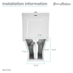 Swiss Madison Caché Two-Piece Elongated Toilet Dual-Flush 1.1/1.6 gpf - SM-2T220 - The Home Selection