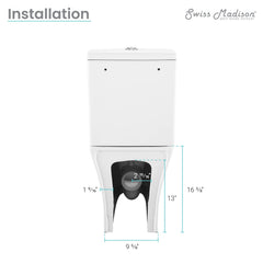 Swiss Madison Calice Two-Piece Elongated Rear Outlet Toilet Dual-Flush 0.8/1.28 gpf - SM-2T120 - The Home Selection