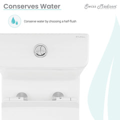 Swiss Madison Calice Two-Piece Elongated Rear Outlet Toilet Dual-Flush 0.8/1.28 gpf - SM-2T120 - The Home Selection
