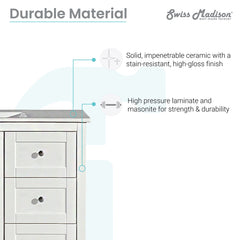 Swiss Madison Cannes 48" Bathroom Vanity in White - SM-BV414 - The Home Selection