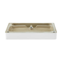 Swiss Madison Carre 36" Ceramic Console Sink White Basin Brushed Gold Legs - SM-CS723BG - The Home Selection