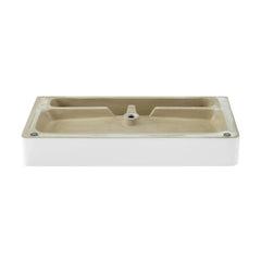 Swiss Madison Carré 36" Ceramic Console Sink White Basin Matte White Legs - SM-CS743 - The Home Selection