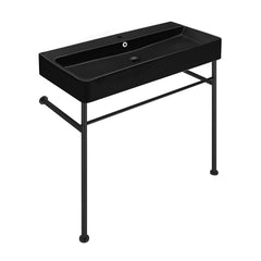 Swiss Madison Carré 36" Console Sink Matte Black Basin w/ Legs - SM-CS7 - The Home Selection