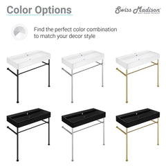 Swiss Madison Carré 36" Console Sink Matte Black Basin w/ Legs - SM-CS7 - The Home Selection