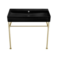 Swiss Madison Carré 36" Console Sink Matte Black Basin w/ Legs - SM-CS7 - The Home Selection