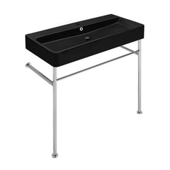 Swiss Madison Carré 36" Console Sink Matte Black Basin w/ Legs - SM-CS7 - The Home Selection