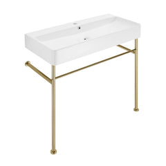 Swiss Madison Carré 36" Console Sink White Basin w/ Legs - SM-CS7 - The Home Selection