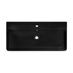 Swiss Madison Carre 36” Rectangle Wall-Mount Bathroom Sink in Matte Black - SM-WS334MB - The Home Selection