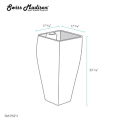 Swiss Madison Carré One-Piece Pedestal Sink - SM-PS311 - The Home Selection