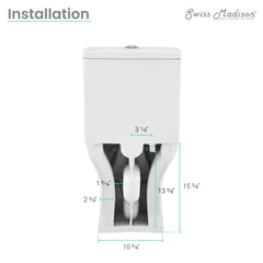 Swiss Madison Carré One-Piece Square Toilet Dual-Flush 1.1/1.6 gpf - SM-1T256 - The Home Selection