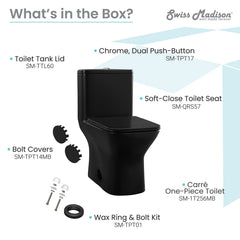 Swiss Madison Carré One-Piece Square Toilet Dual-Flush 1.1/1.6 gpf - SM-1T256 - The Home Selection