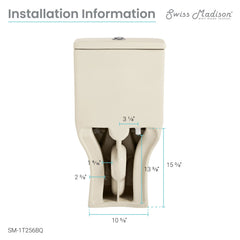 Swiss Madison Carré One-Piece Square Toilet Dual-Flush 1.1/1.6 gpf - SM-1T256 - The Home Selection