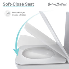 Swiss Madison Carré One-Piece Square Toilet Touchless Dual-Flush 1.1/1.6 gpf - SM-1T264 - The Home Selection