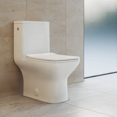 Swiss Madison Carré One-Piece Square Toilet Touchless Dual-Flush 1.1/1.6 gpf - SM-1T264 - The Home Selection