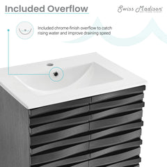 Swiss Madison Cascade 24" Bathroom Vanity in Black - SM-BV470B - The Home Selection